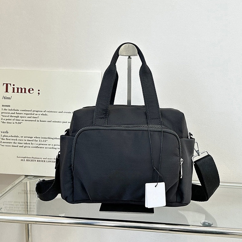 Simple and stylish canvas fitness large capacity crossbody bag E845