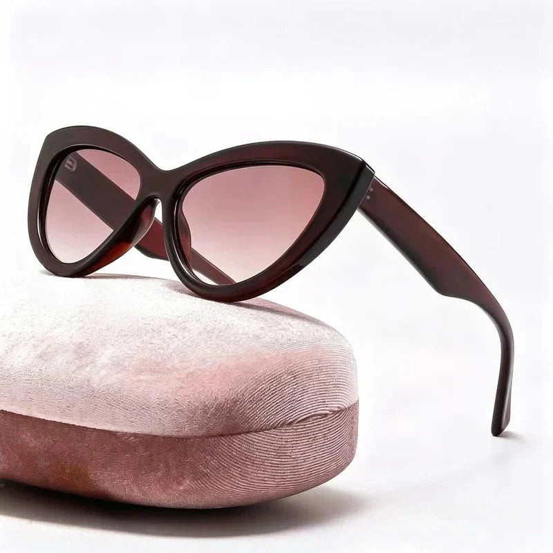 Men's and women's large frame glasses, sunglasses, cat's eyes E957