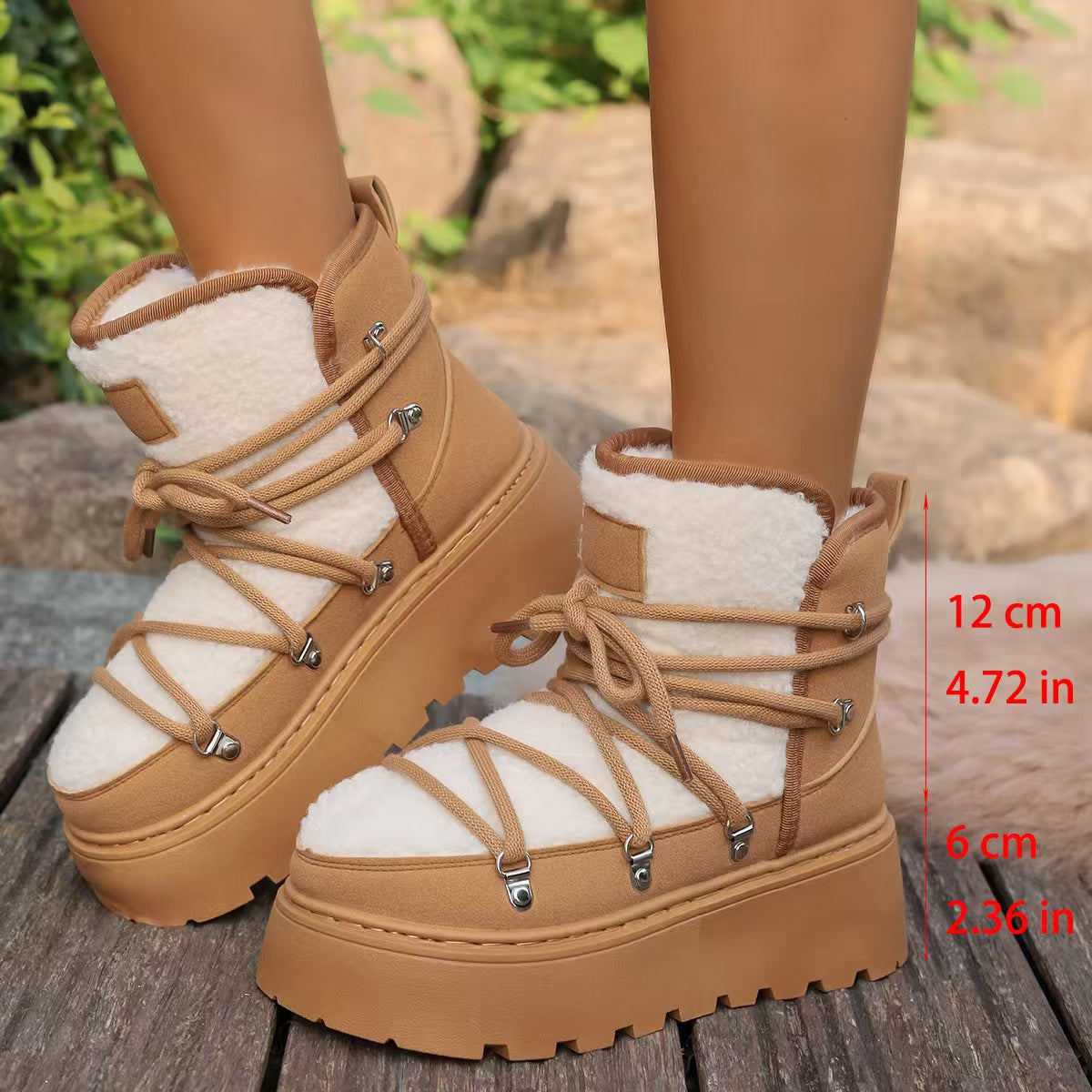 Thick soled cotton shoes with cross straps    E237