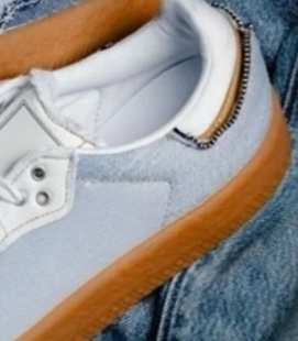 Casual flat sports denim shoes   E559