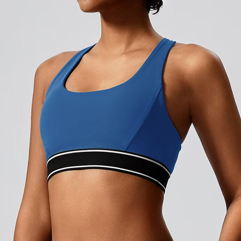 Outdoor sports vest style fitness yoga suit top E1316