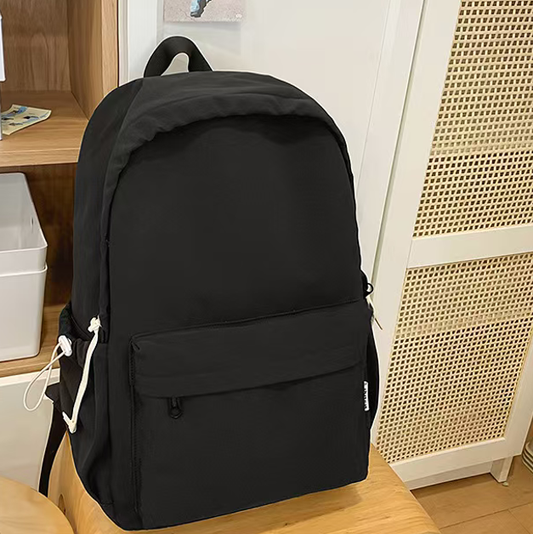 Simple solid color large capacity backpack E1335