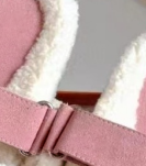 Plush warm casual flat slippers  E1482