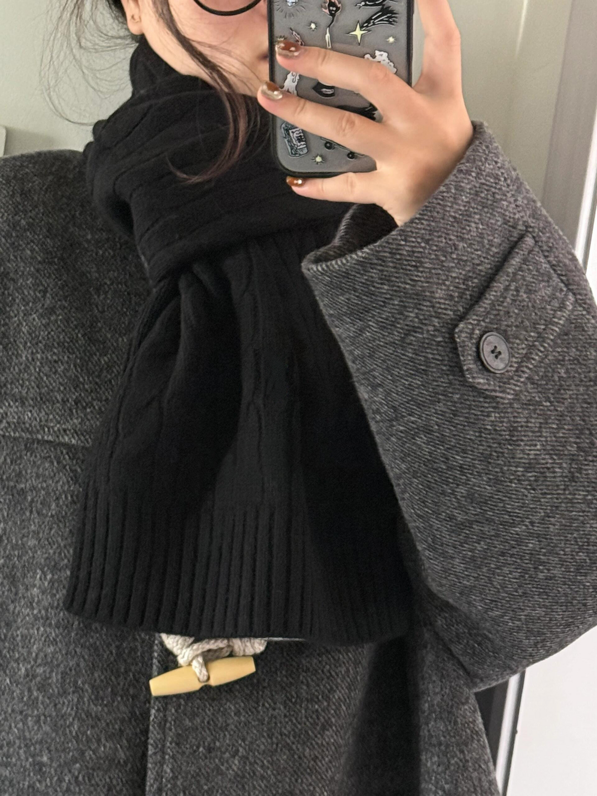 Popular high-end warm hat and scarf two-piece set   E1495