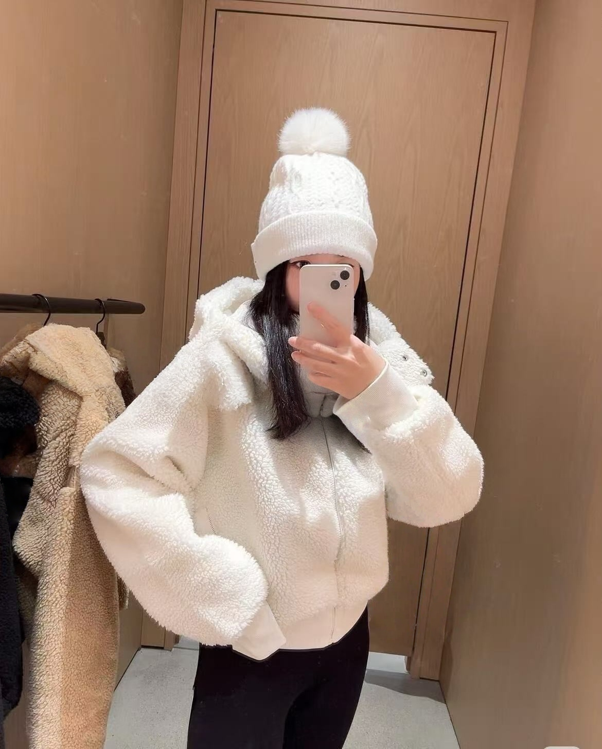 Plush loose warm jacket   E1499