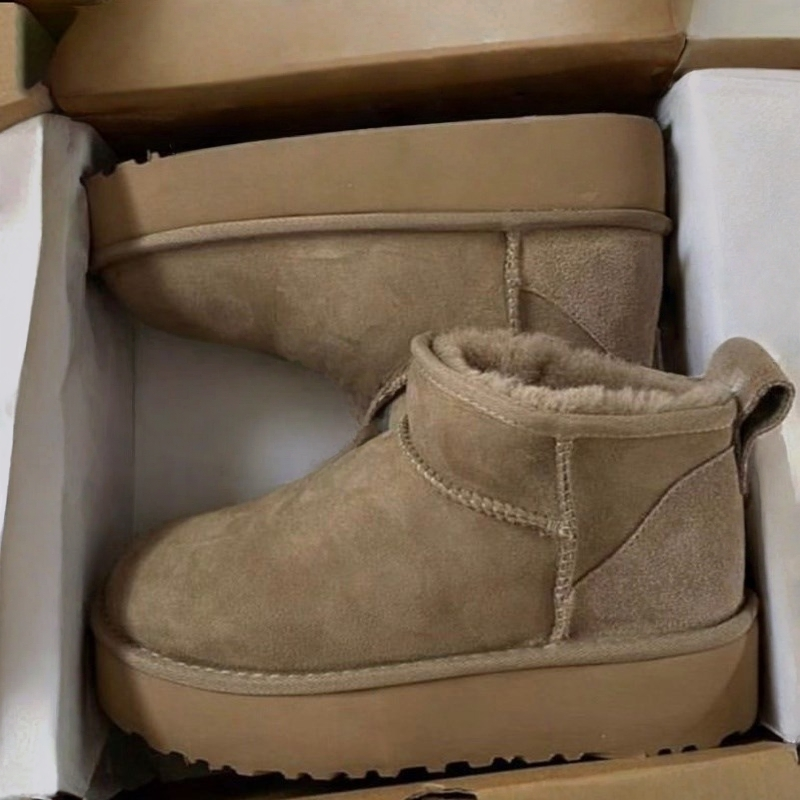 Casual thick soled cotton shoes with fleece  E492