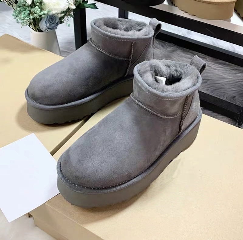 Thick soled and plush popular snow boots E383