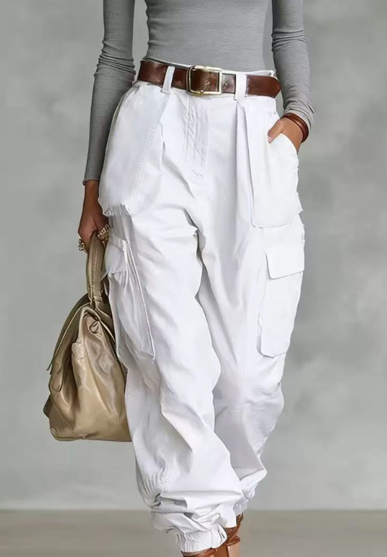 Work pants with wide legs and versatile pants  E1373