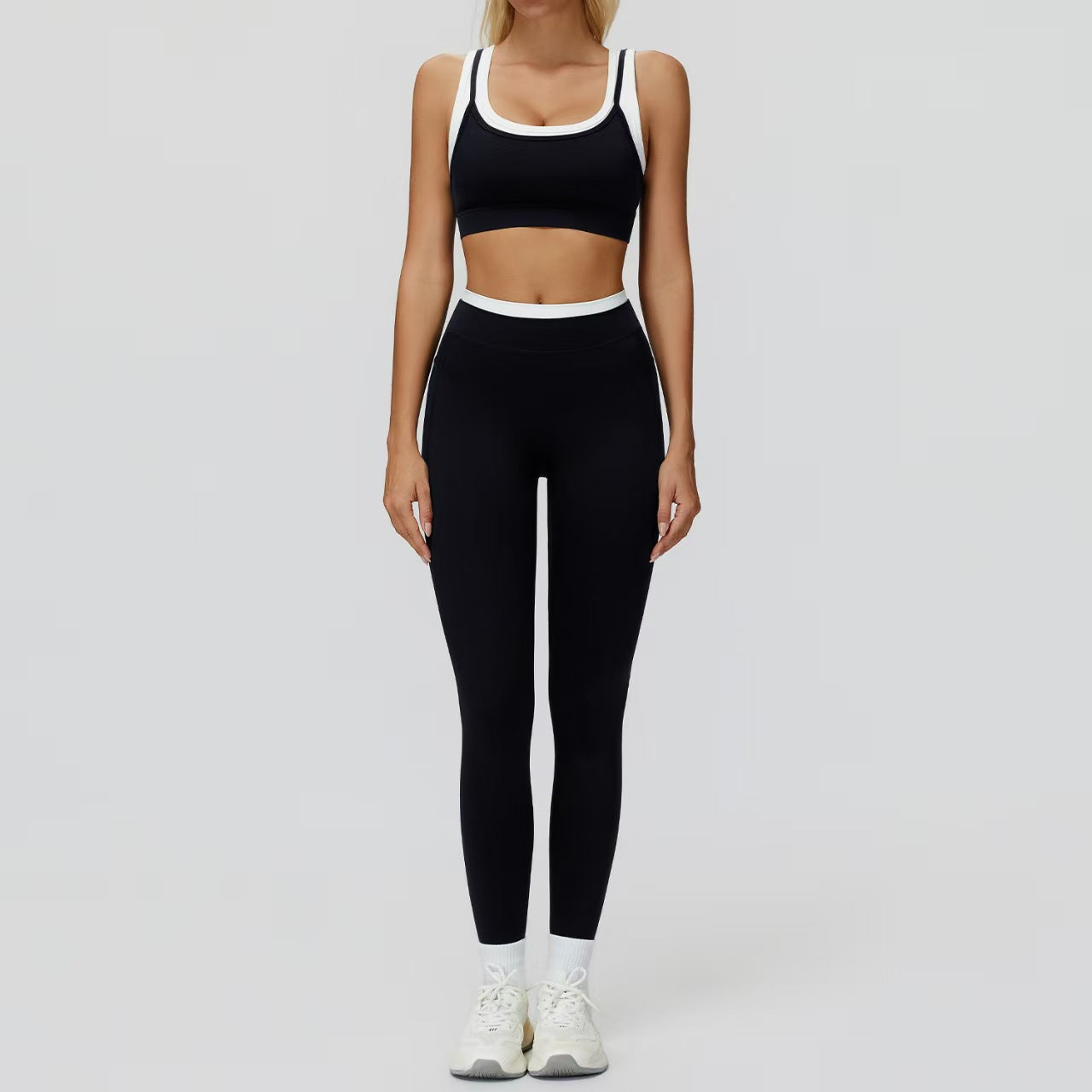 High waisted outdoor leisure versatile fitness suit E917