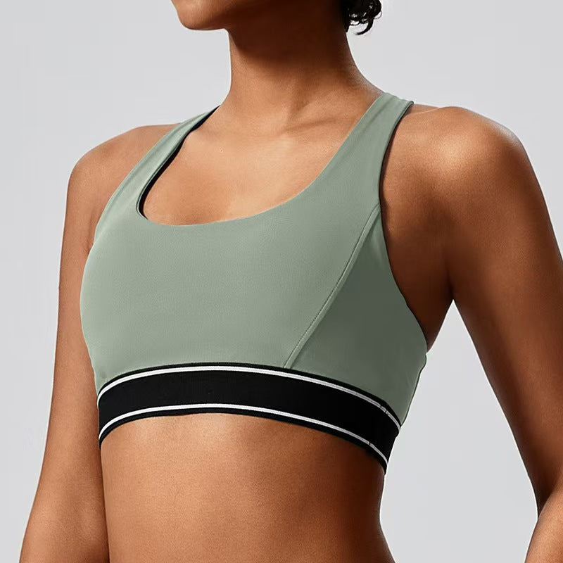 Outdoor sports vest style fitness yoga suit top E1316
