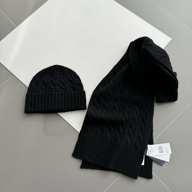 Popular high-end warm hat and scarf two-piece set   E1495