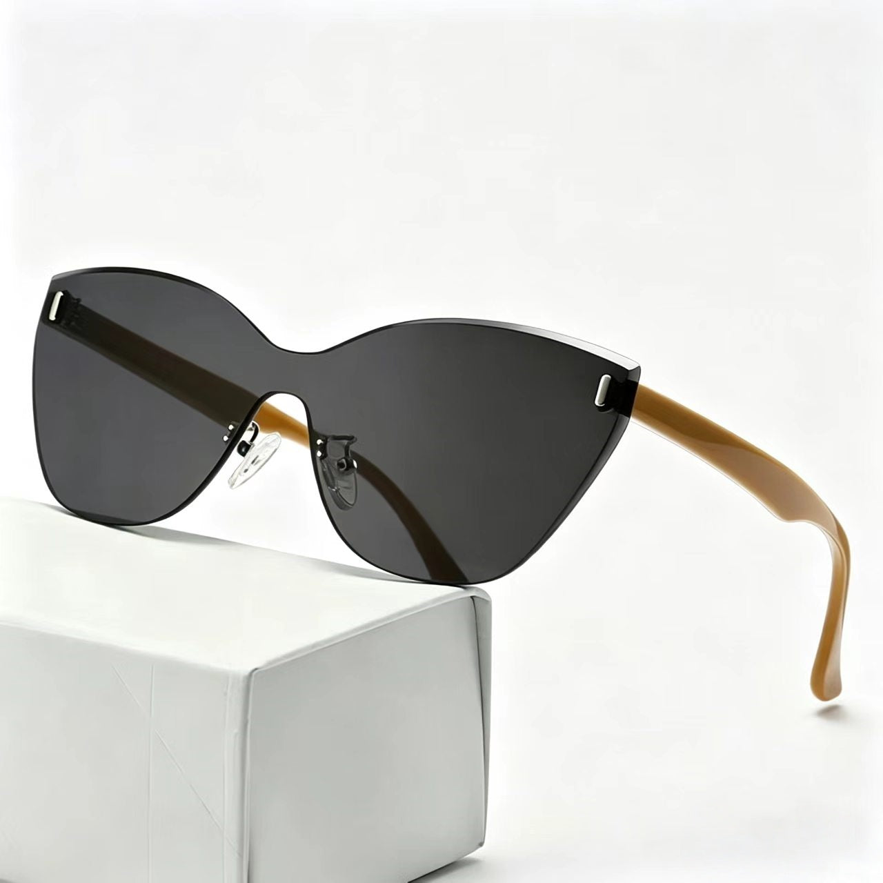 Frameless sunglasses flat cat eye premium  E1117