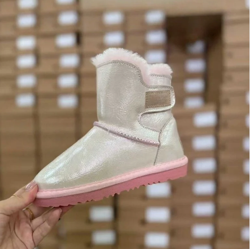 Casual plush children's short boots  E715