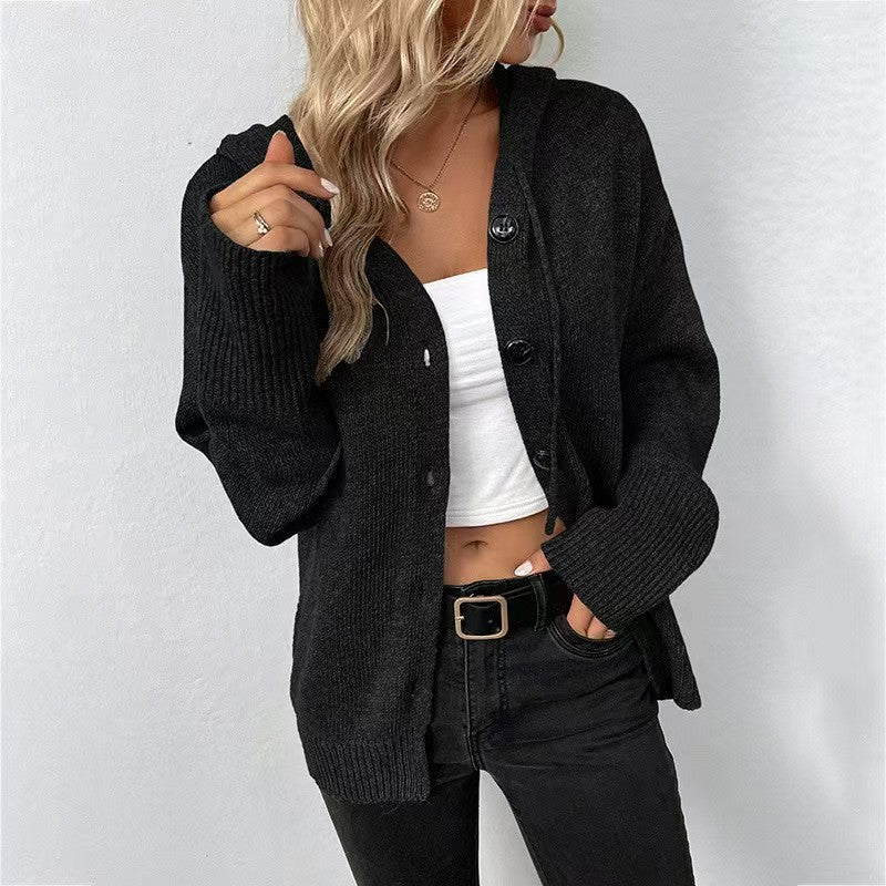 Loose knit long sleeved jacket   E265