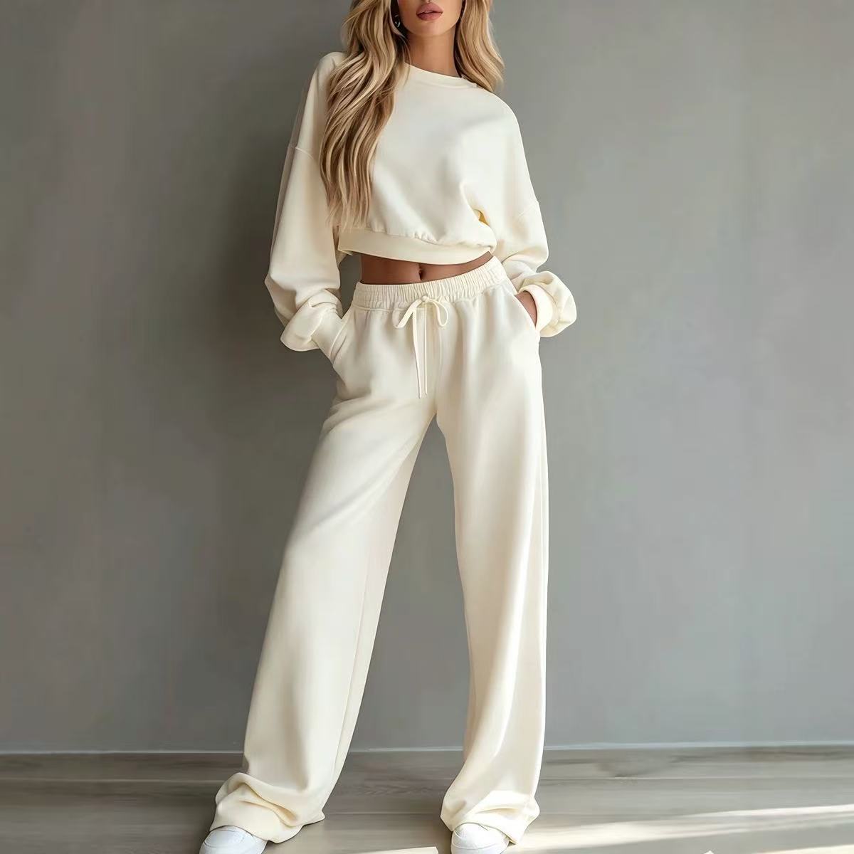 Spring and Autumn Long Sleeve Hooded Sports Set  E1410