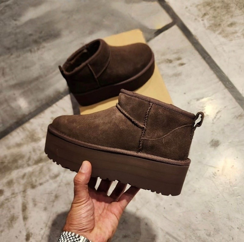 Casual thick soled cotton shoes with fleece  E492