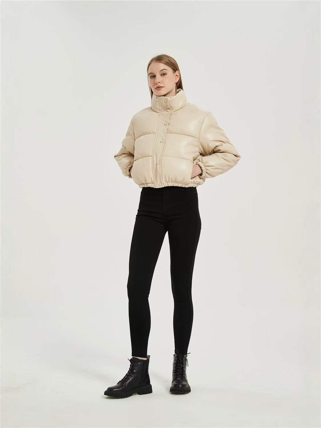 Simple solid color jacket cotton jacket   E132