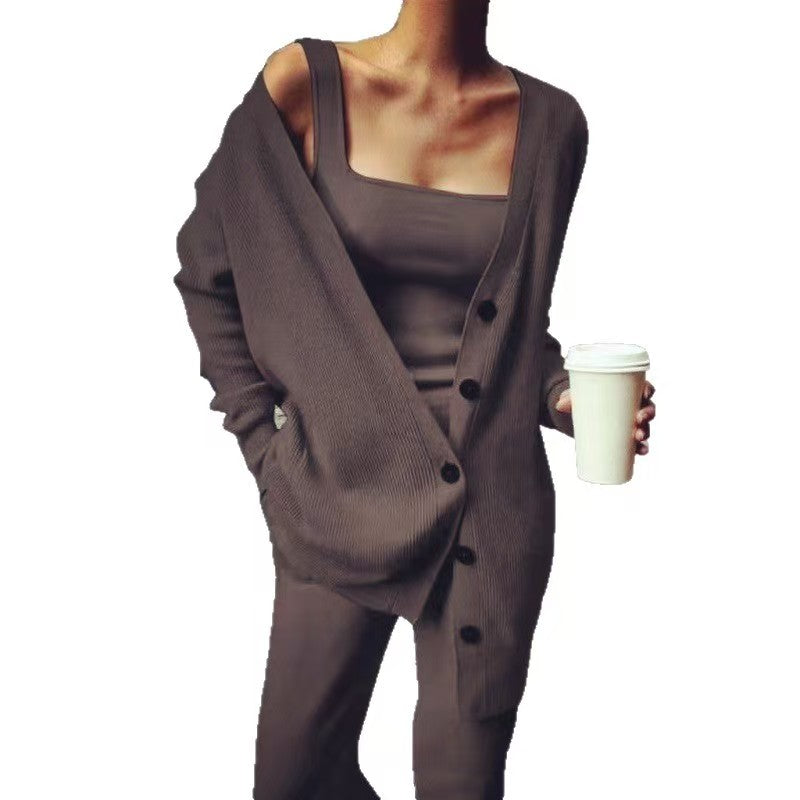 Casual fashion jacket long sleeved set   E133