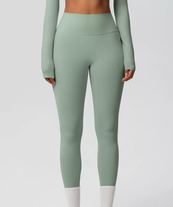 Solid color outdoor quick drying fitness yoga pants  E1379