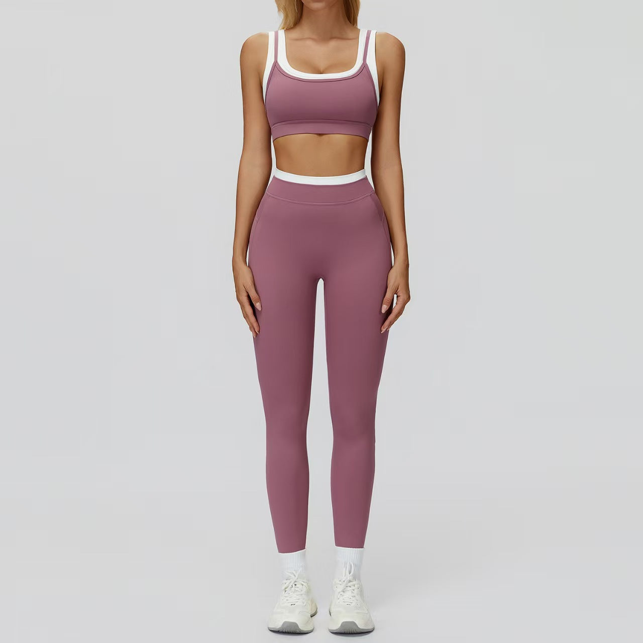 High waisted outdoor leisure versatile fitness suit E917
