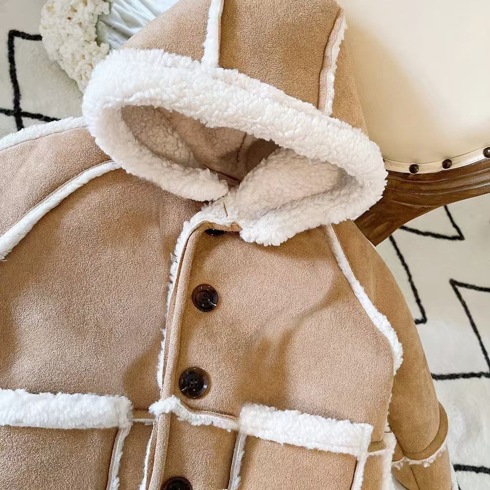 Retro children's thick warm jacket    E185