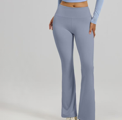 Sports yoga micro flared wide leg fitness pants E1096