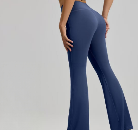 Sports yoga micro flared wide leg fitness pants E1096