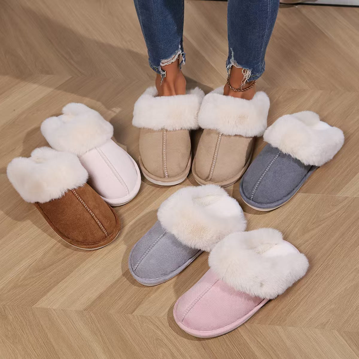 Casual outdoor wear with velvet slippers   E181