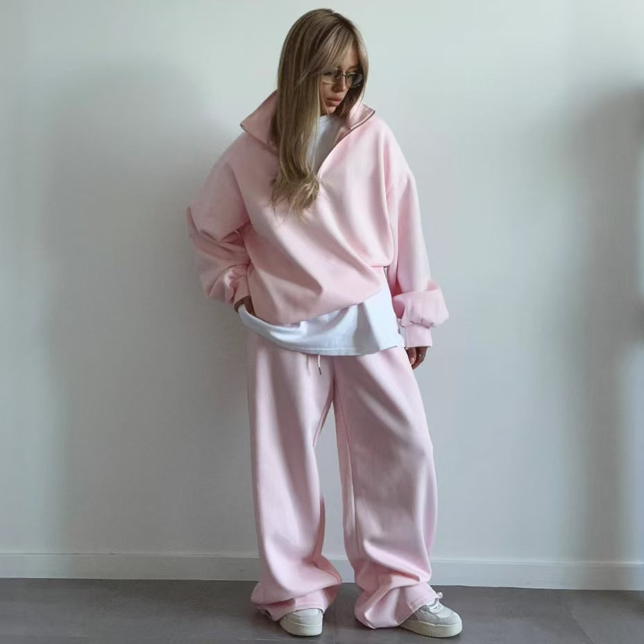 Top long sleeved long pants loose sports  set E143