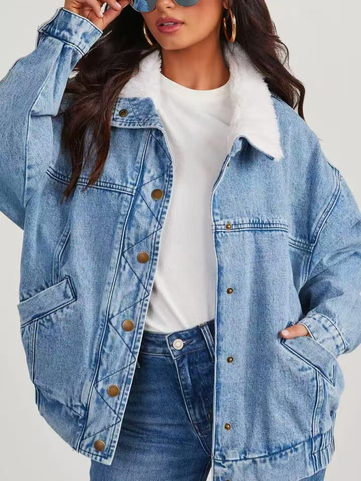 Casual loose denim jacket   E1501