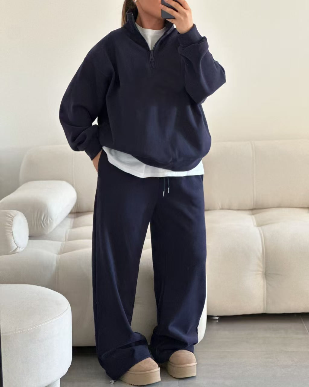 Top long sleeved long pants loose sports  set E143