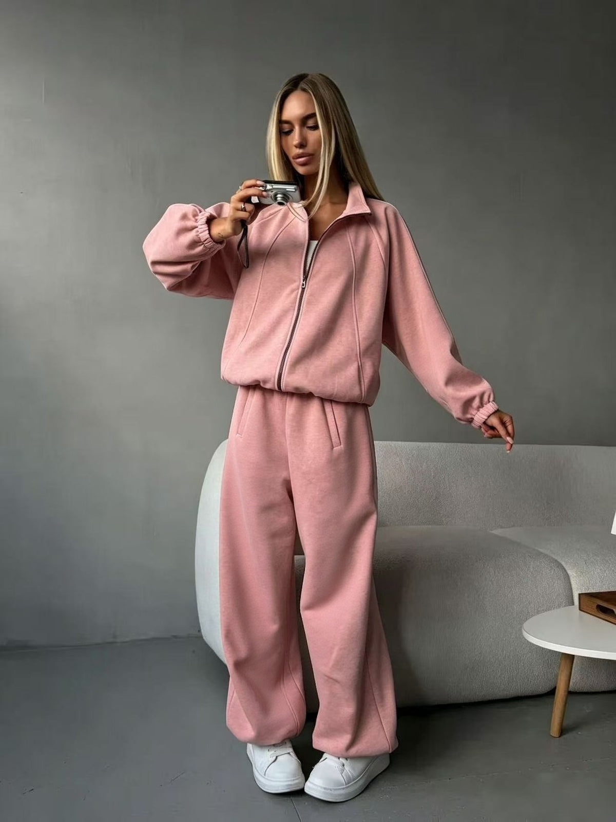 Loose casual sports cardigan set  E1452