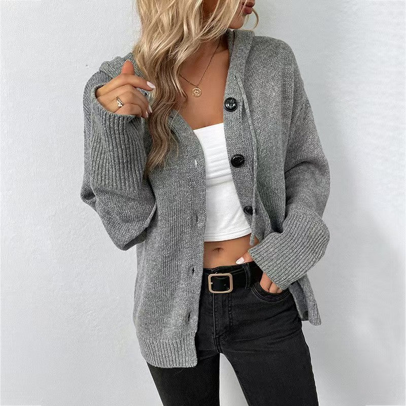 Loose knit long sleeved jacket   E265