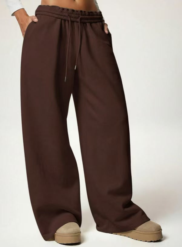 Wide leg loose solid color pants  E1405