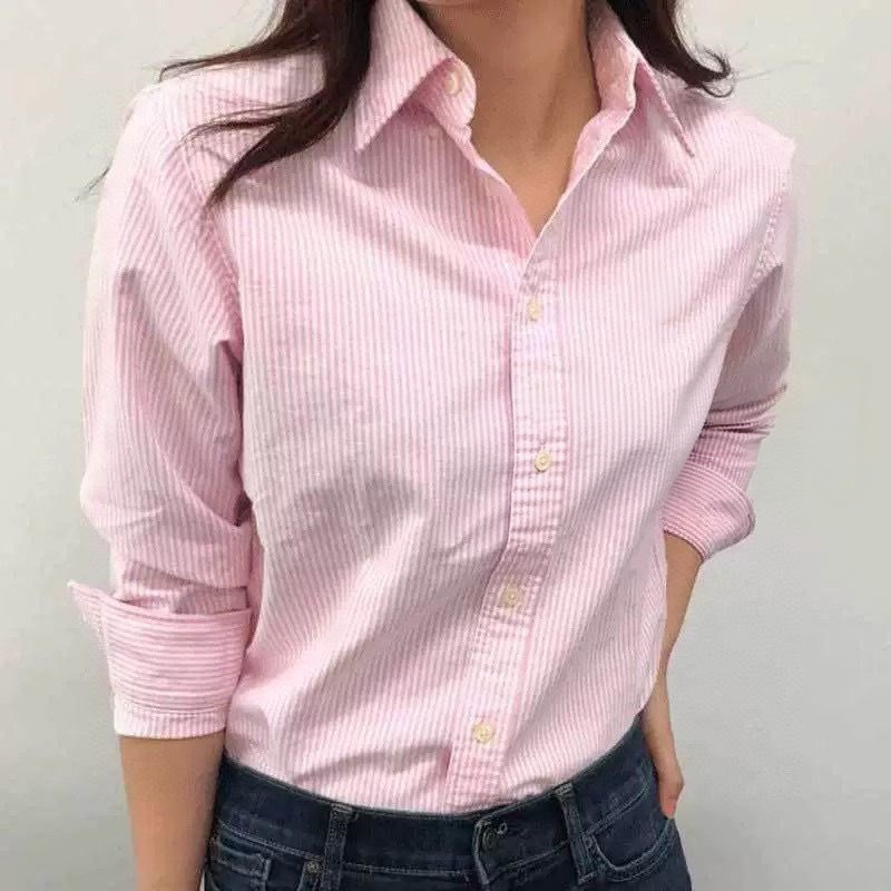 Ladies' striped casual shirt  E437