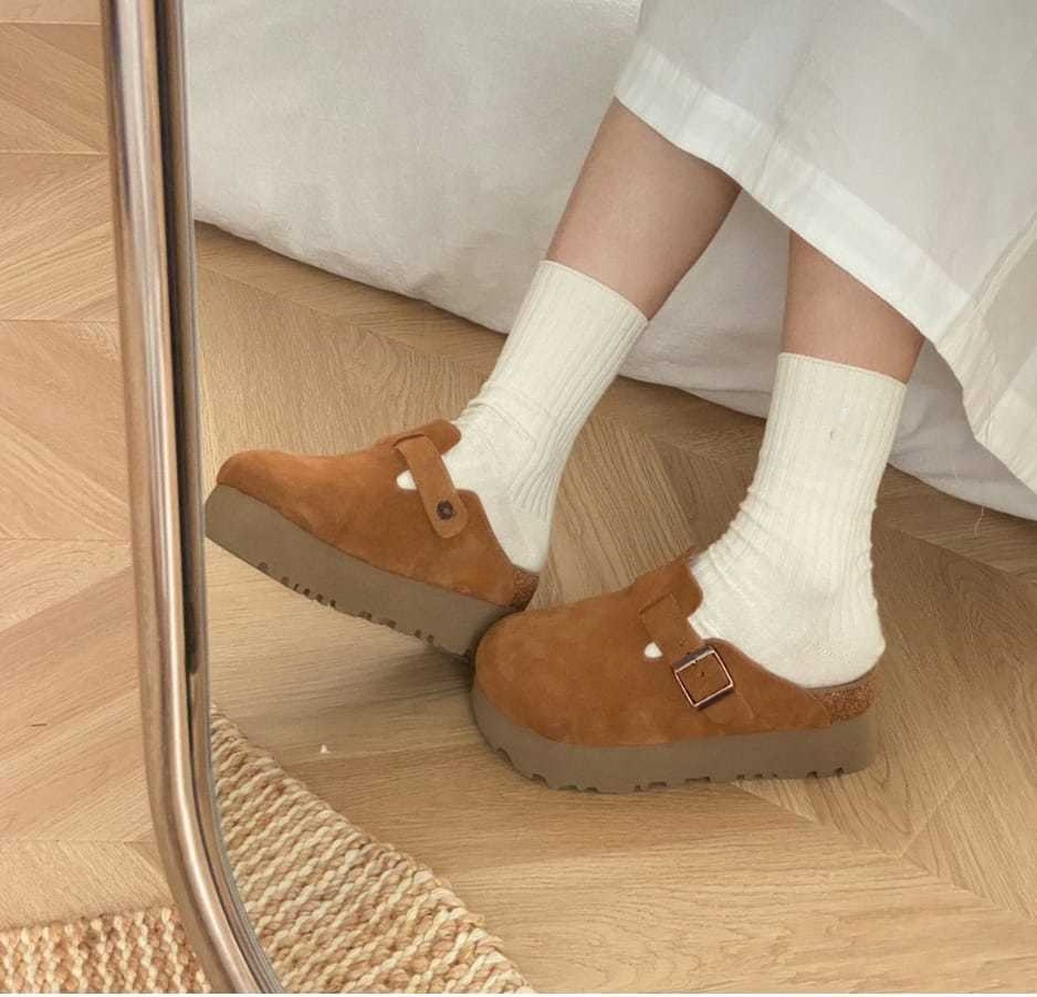 Baotou slippers for spring and autumn, height increasing and lightweight    E941