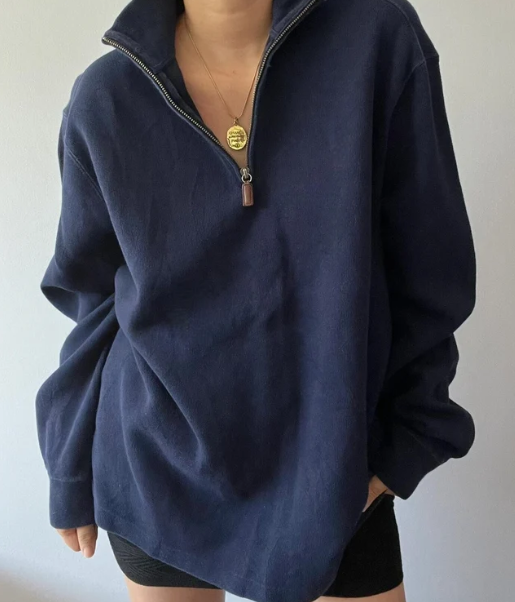 Popular half zip top with long sleeves  E783
