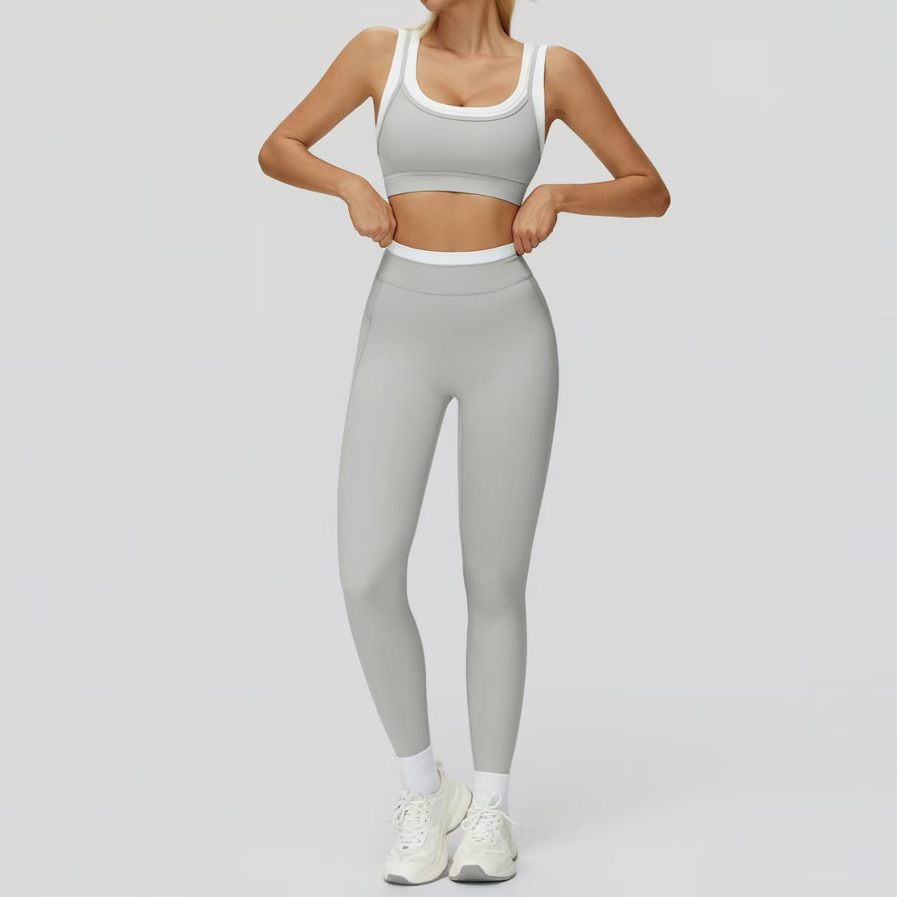 High waisted outdoor leisure versatile fitness suit E917
