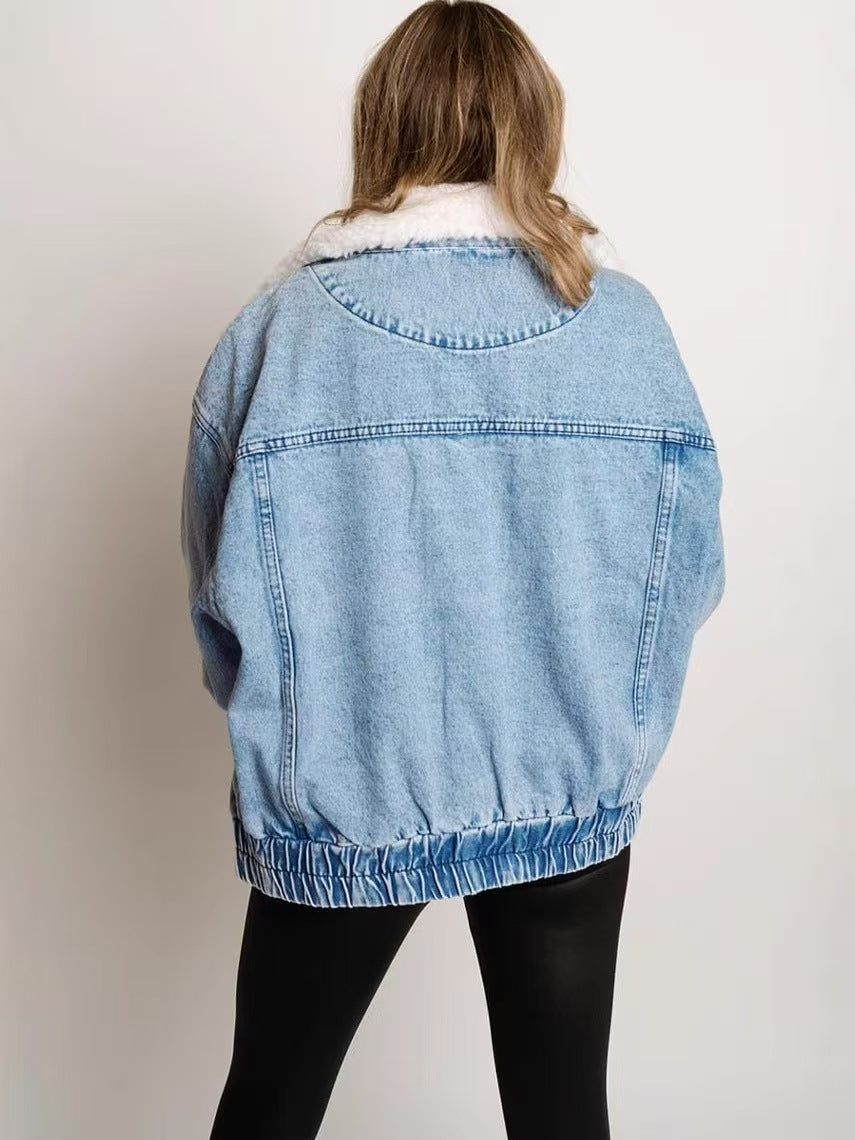 Casual loose denim jacket   E1501