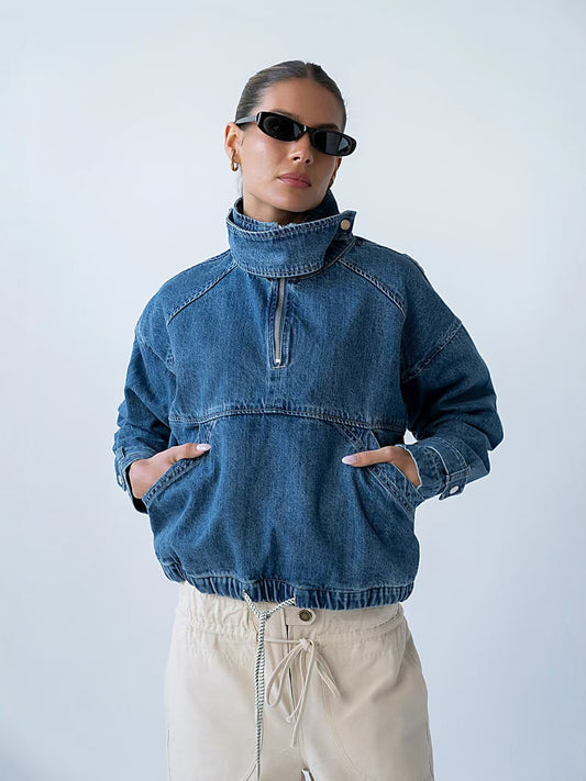Casual denim loose jacket jacket   E1498