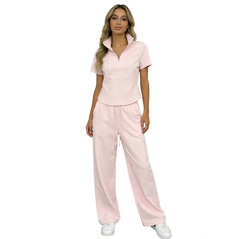 Half zip sports and leisure set  E1143