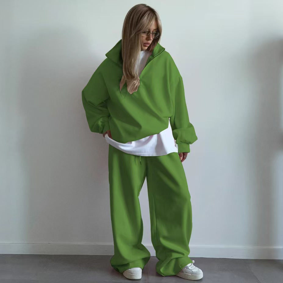 Top long sleeved long pants loose sports  set E143