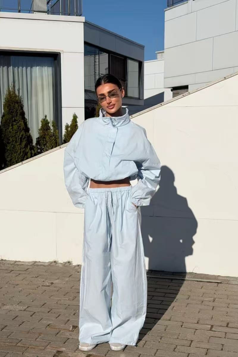 Loose casual sports cardigan set   E1489