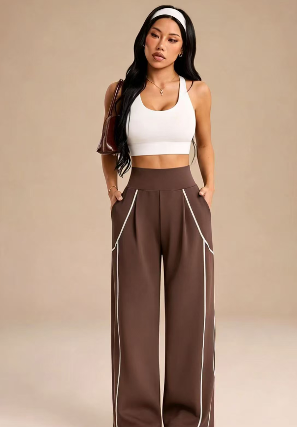 Wide leg loose casual sports pants  E1465