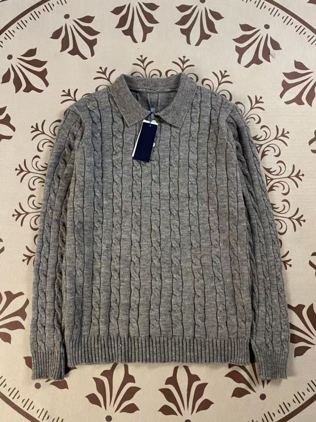 Loose sweater warm double button pullover   E838