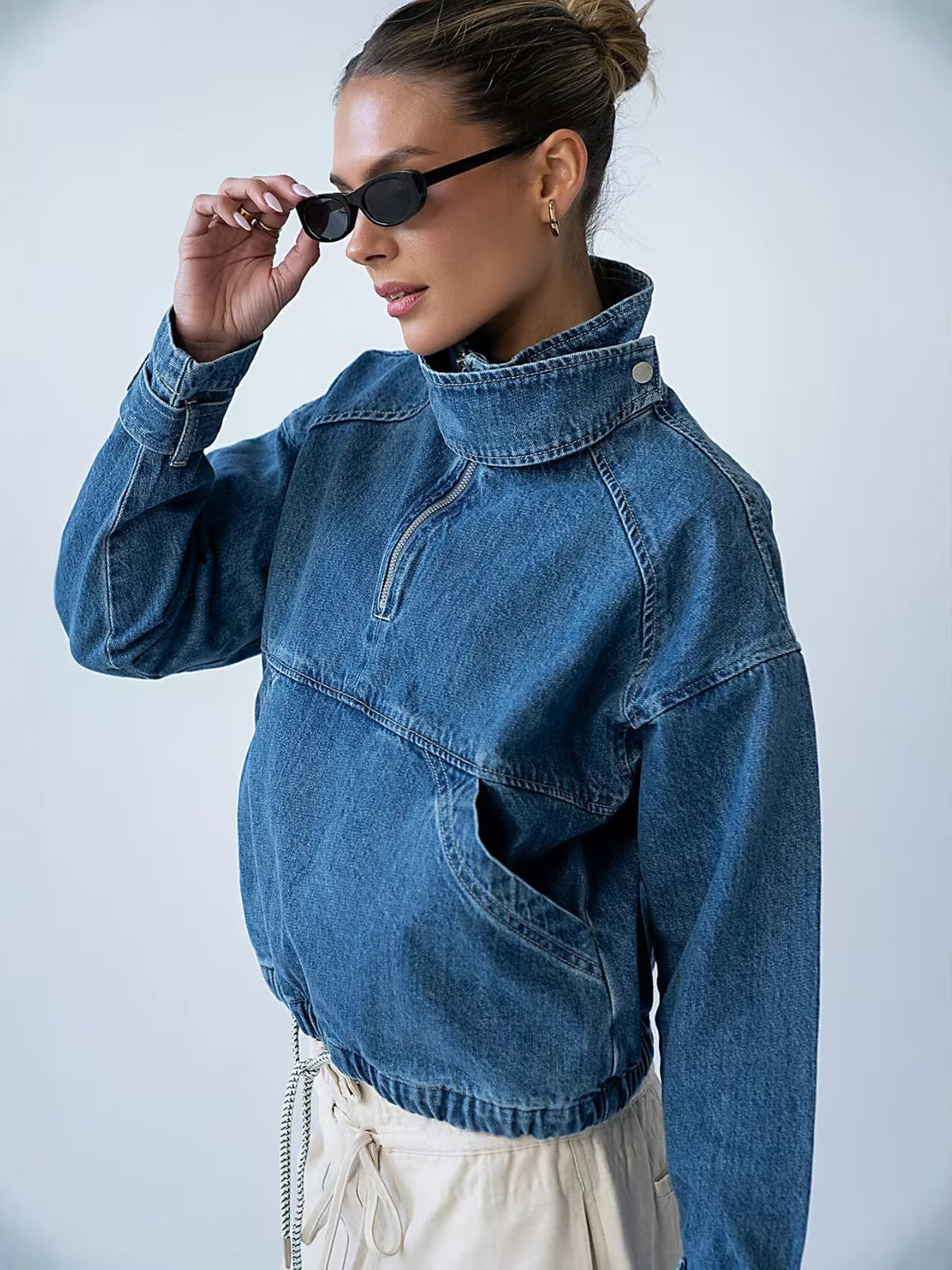 Casual denim loose jacket jacket   E1498