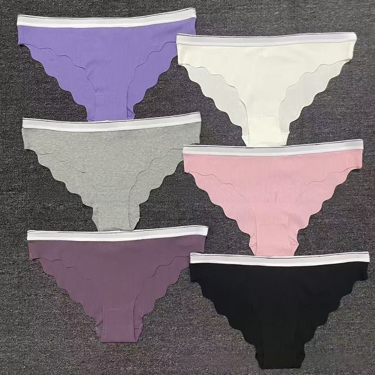 Women's narrow edged pure cotton underwear E1337