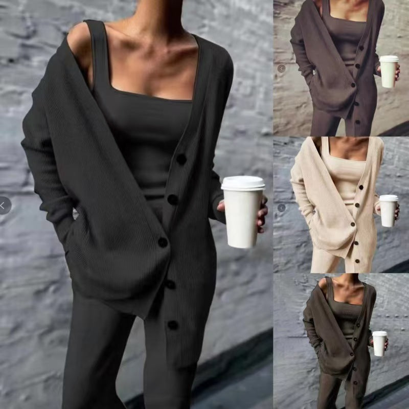 Casual fashion jacket long sleeved set   E133