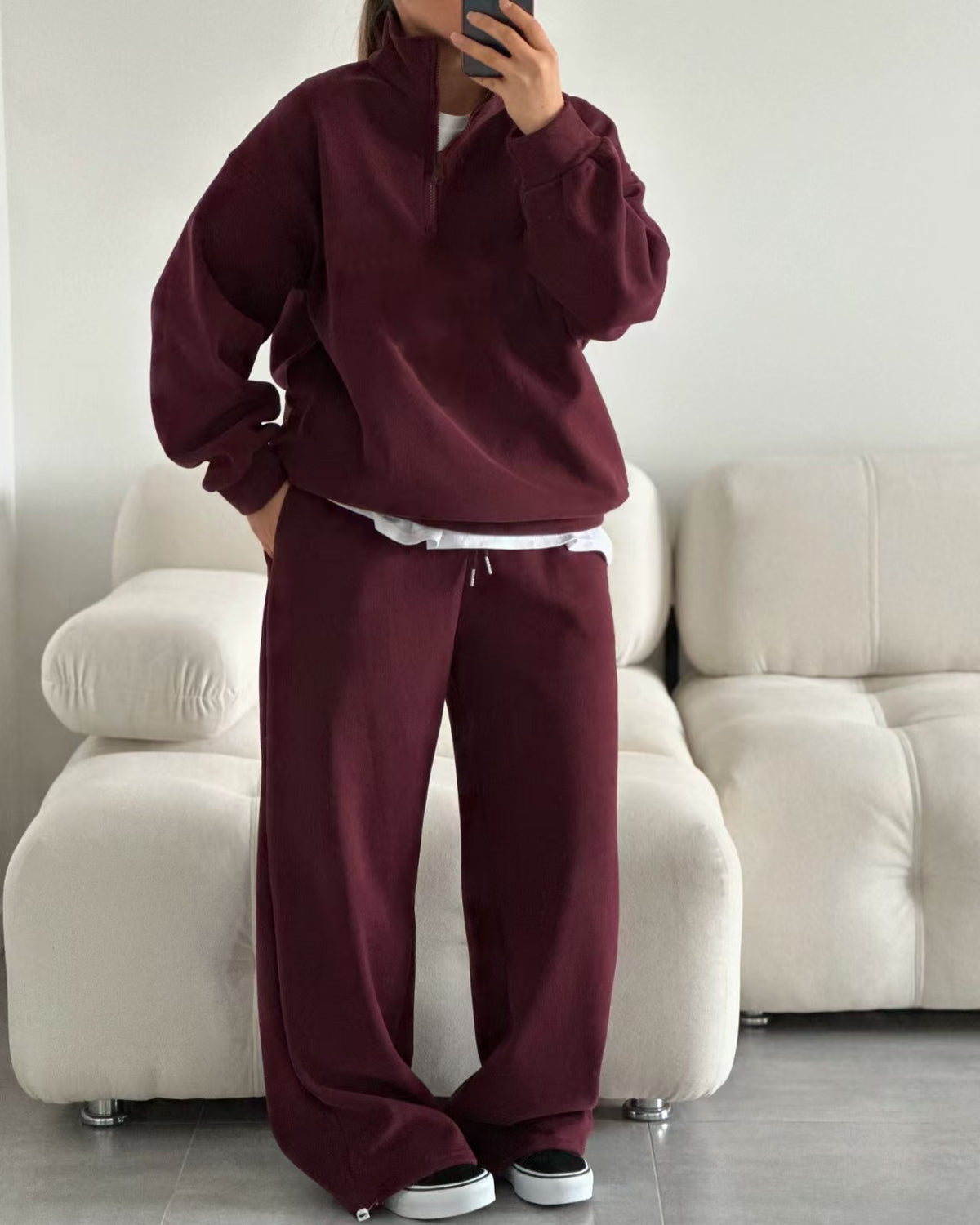 Top long sleeved long pants loose sports  set E143