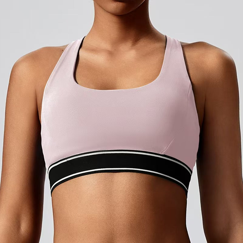Outdoor sports vest style fitness yoga suit top E1316